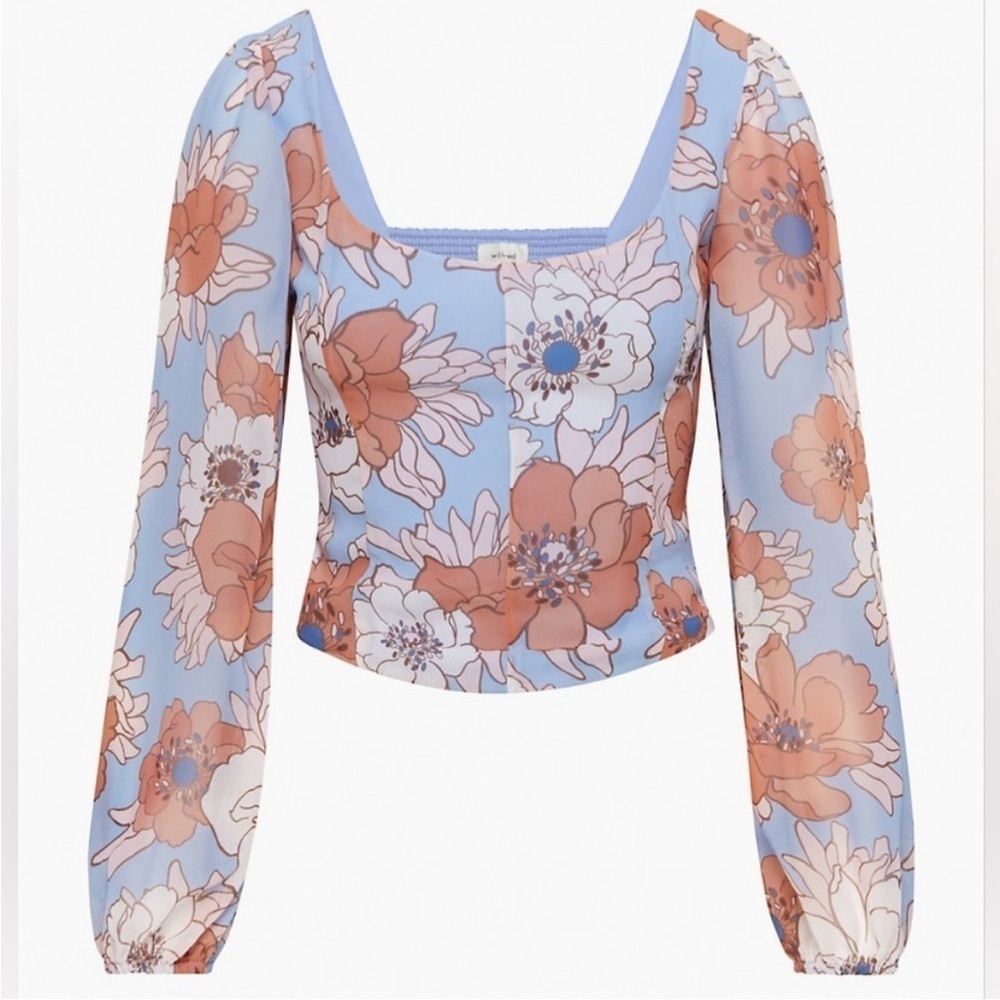 Aritzia Babaton Grace Bustier Top Soft Iris Poetic Blue Medium